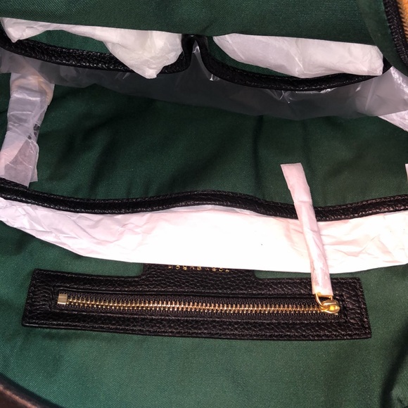NWT Black Tory Burch Perry Bombe Leather Backpack - Picture 5 of 7